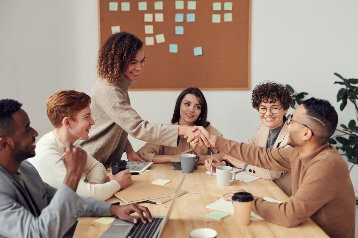RadArch team meeting and partnering with a client
