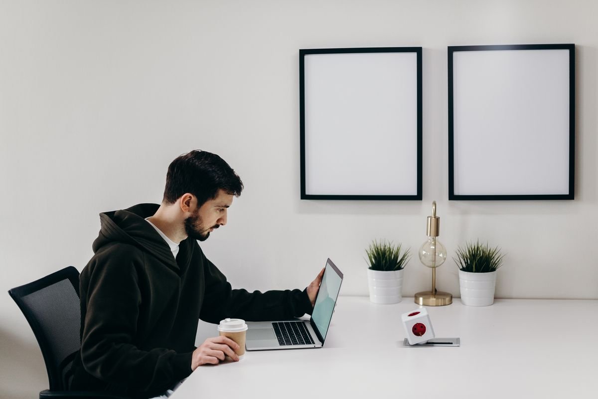 Developer focused on building software in the office